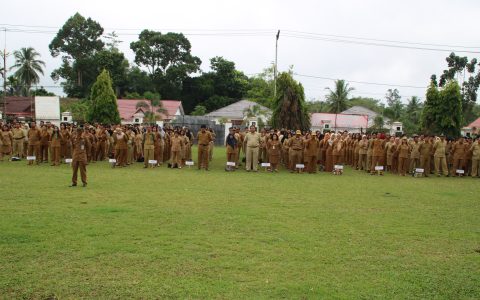 Sambut Hari Otonomi Daerah Pemkab Bartim Gelar Upacara