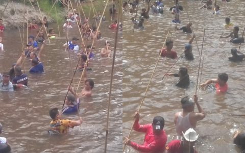 Antusias Masyarakat Bartim Yang Mengikuti Perlombaan Dalam Festival Nariuk 2019