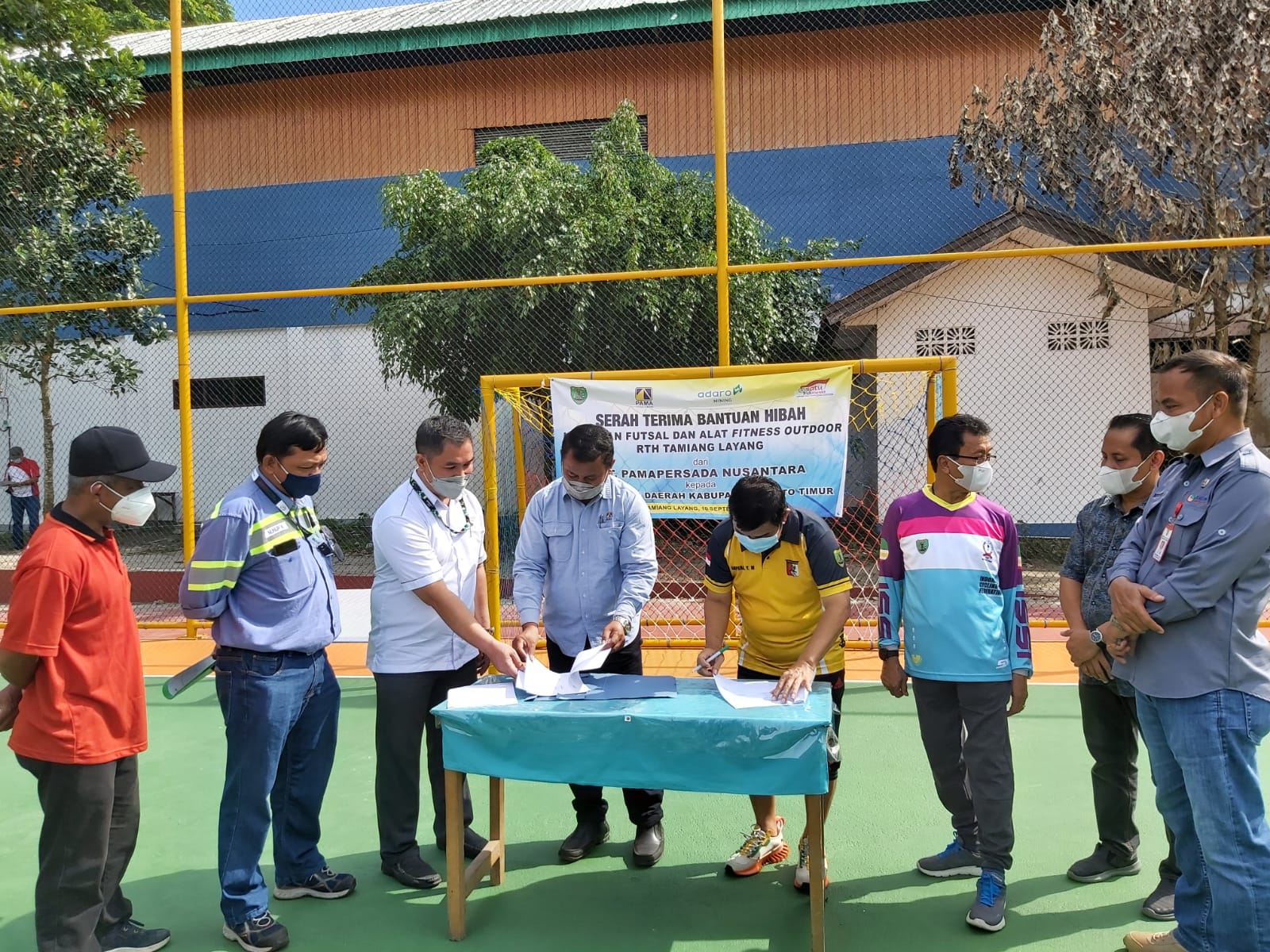 LAPANGAN FUTSAL & FITNES OUTDOOR BANTUAN TERAKHIR PT. PAMA