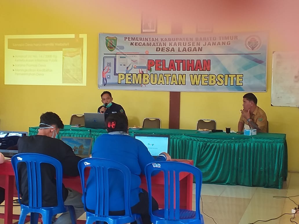 Desa Lagan Melaksanakan Kegiatan Pelatihan Website