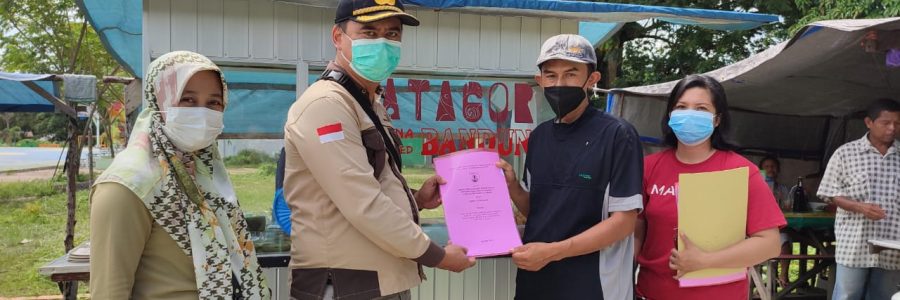 1 MUNDUR, 9 PEDAGANG RESMI SEWA LAPAK DI RTH TAMAN NANSARUNAI