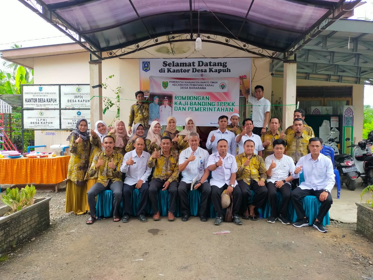 CAMAT PEMATANG KARAU DAMPINGI PEMDES BARARAWA KAJI BANDING KE DESA KEPUH