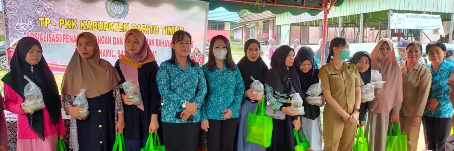 TP-PKK Kab.Bartim Laksanakan Sosialisasi Pencegahan dan Penanggulangan Bahaya Stunting di Desa Kandris Kec.Benua Lima